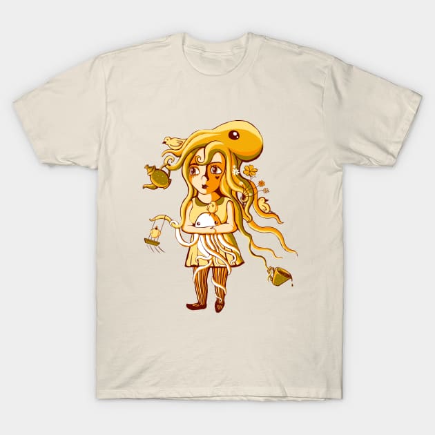 Tentacle Tea Time T-Shirt by SmannaTales